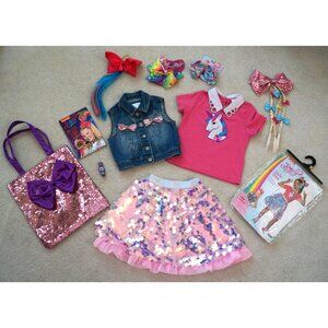 $150 11pc Jojo Siwa Play Set Costume Book Necklace Bag Vest Watch Bows M 8-10